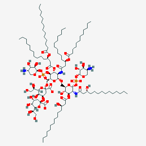 molecular formula C120H218N4O45P2-2 B1263063 4'-β-L-Ara4N-α-Kdo-(2->4)-α-Kdo-(2->6)-[P4'-β-L-ara4N]-脂质A(2-) 