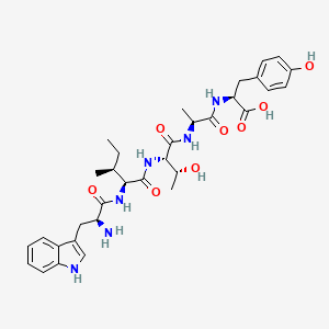 molecular formula C33H44N6O8 B12630636 L-Tryptophyl-L-isoleucyl-L-threonyl-L-alanyl-L-tyrosine CAS No. 919298-50-3
