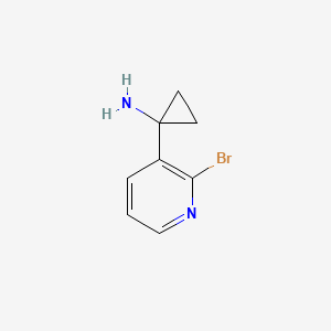 molecular formula C8H9BrN2 B12630638 1-(2-Bromopyridin-3-YL)cyclopropanamine 