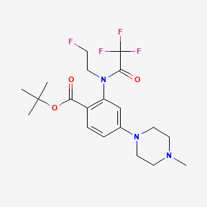 molecular formula C20H27F4N3O3 B12630654 Tert-butyl 2-[2-fluoroethyl-(2,2,2-trifluoroacetyl)amino]-4-(4-methylpiperazin-1-yl)benzoate 