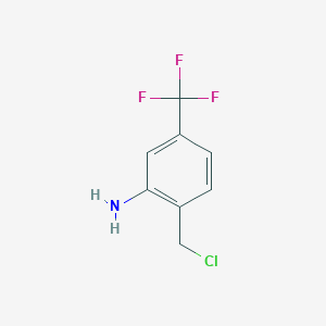 molecular formula C8H7ClF3N B12630660 2-(Chloromethyl)-5-(trifluoromethyl)benzenamine CAS No. 939758-33-5