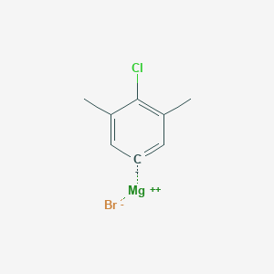 molecular formula C8H8BrClMg B12630696 magnesium;2-chloro-1,3-dimethylbenzene-5-ide;bromide 