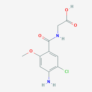molecular formula C10H11ClN2O4 B126307 N-(4-Amino-5-chloro-2-methoxybenzoyl)glycine CAS No. 65567-29-5