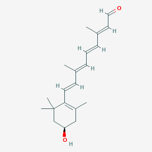 molecular formula C20H28O2 B1263070 (3R)-all-trans-3-hydroxyretinal CAS No. 60046-53-9
