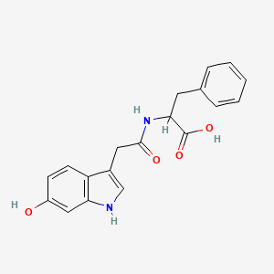 molecular formula C19H18N2O4 B1263075 6-Hydroxyindole-3-acetylphenylalanine 