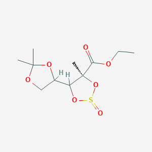 molecular formula C11H18O7S B12630766 ethyl (4S)-5-(2,2-dimethyl-1,3-dioxolan-4-yl)-4-methyl-2-oxo-1,3,2-dioxathiolane-4-carboxylate 