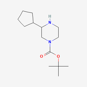molecular formula C14H26N2O2 B12630778 Tert-butyl 3-cyclopentylpiperazine-1-carboxylate 