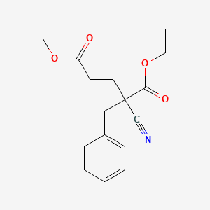 molecular formula C16H19NO4 B12630838 1-Ethyl 5-methyl 2-benzyl-2-cyanopentanedioate CAS No. 919536-06-4