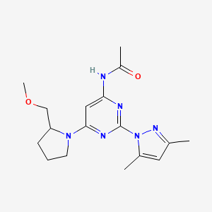 molecular formula C17H24N6O2 B12631065 Acetamide, N-[2-(3,5-dimethyl-1H-pyrazol-1-yl)-6-[(2R)-2-(methoxymethyl)-1-pyrrolidinyl]-4-pyrimidinyl]- 