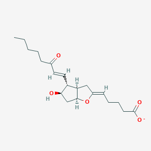 molecular formula C20H29O5- B1263107 15-dehydro-prostaglandin I2(1-) 