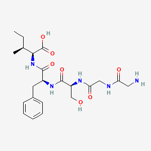 molecular formula C22H33N5O7 B12631079 Glycylglycyl-L-seryl-L-phenylalanyl-L-isoleucine CAS No. 918527-89-6