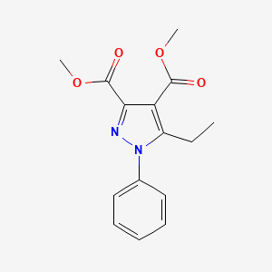 molecular formula C15H16N2O4 B12631091 Dimethyl 5-ethyl-1-phenyl-1H-pyrazole-3,4-dicarboxylate CAS No. 918407-74-6