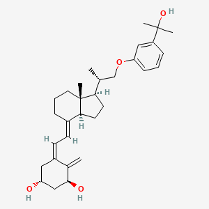 molecular formula C31H44O4 B1263111 (5Z,7E)-(1S,3R)-23-oxa-23-[3-(1-hydroxy-1-methylethyl)phenyl]-24,25,26,27-tetranor-9,10-seco-5,7,10(19)-cholestatriene-1,3-diol 