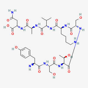 molecular formula C37H60N10O14 B12631138 L-Tyrosyl-L-seryl-L-threonyl-L-seryl-L-lysyl-L-valyl-L-alanyl-L-asparagine CAS No. 918405-54-6