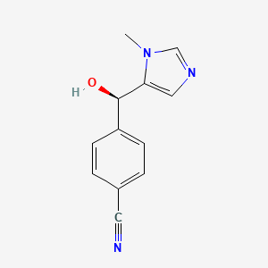 molecular formula C12H11N3O B12631150 4-[(R)-Hydroxy(1-methyl-1H-imidazol-5-yl)methyl]benzonitrile CAS No. 918413-82-8