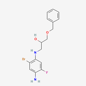 molecular formula C16H18BrFN2O2 B12631160 2-Propanol, 1-[(4-amino-2-bromo-5-fluorophenyl)amino]-3-(phenylmethoxy)-, (2R)- 
