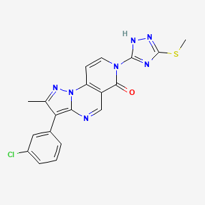 molecular formula C19H14ClN7OS B12631186 C19H14ClN7OS 