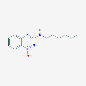 molecular formula C13H18N4O B12631203 N-Hexyl-1-oxo-1lambda~5~,2,4-benzotriazin-3-amine CAS No. 921933-22-4
