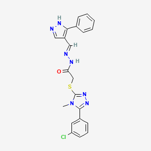 molecular formula C21H18ClN7OS B12631231 C21H18ClN7OS 