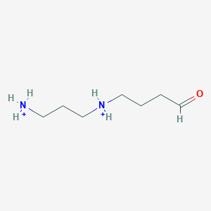 molecular formula C7H18N2O+2 B1263129 N-(3-氨基丙基)-4-氨基丁醛 