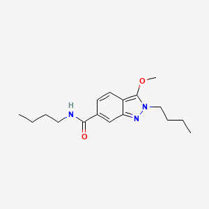 molecular formula C17H25N3O2 B12631291 N,2-Dibutyl-3-methoxy-2H-indazole-6-carboxamide CAS No. 919107-11-2