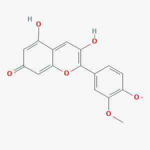 molecular formula C16H11O6- B1263130 Peonidin(1-) 