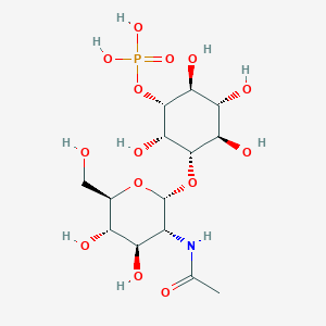 molecular formula C14H26NO14P B1263135 1D-myo-inositol 2-acetamido-2-deoxy-alpha-D-glucopyranoside 3-phosphate 