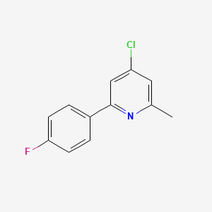 molecular formula C12H9ClFN B12631377 4-Chloro-2-(4-fluorophenyl)-6-methylpyridine CAS No. 919488-18-9