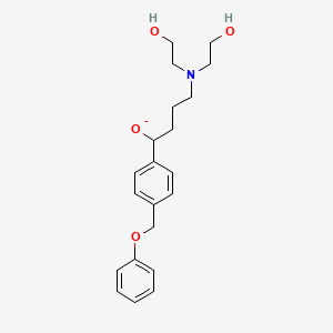 molecular formula C21H28NO4- B12631398 4-[Bis(2-hydroxyethyl)amino]-1-[4-(phenoxymethyl)phenyl]butan-1-olate CAS No. 920283-22-3