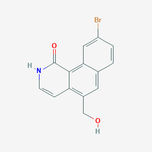 molecular formula C14H10BrNO2 B12631402 9-Bromo-5-(hydroxymethyl)benzo[h]isoquinolin-1(2h)-one CAS No. 919292-73-2