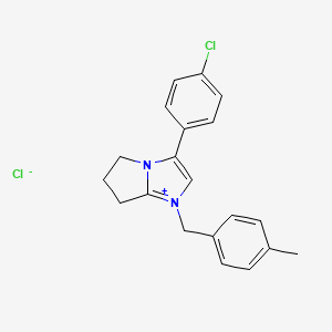 molecular formula C20H20Cl2N2 B12631414 3-(4-Chloro-phenyl)-1-(4-methyl-benzyl)-6,7-dihydro-5H-pyrrolo[1,2-a]imidazol-1-ium 