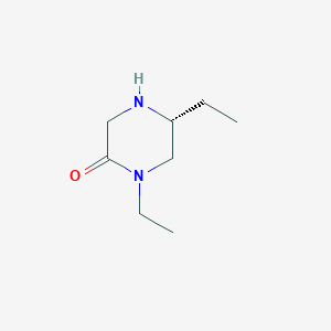 molecular formula C8H16N2O B12631443 (R)-1,5-Diethylpiperazin-2-one 