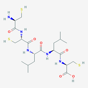 molecular formula C21H39N5O6S3 B12631450 L-Cysteinyl-L-cysteinyl-L-leucyl-L-leucyl-L-cysteine CAS No. 918412-79-0