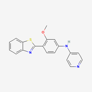 molecular formula C19H15N3OS B12631475 N-[4-(1,3-Benzothiazol-2-yl)-3-methoxyphenyl]pyridin-4-amine CAS No. 920520-05-4