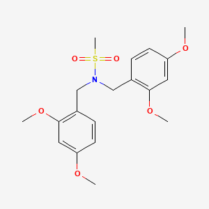 molecular formula C19H25NO6S B12631559 N,N-Bis[(2,4-dimethoxyphenyl)methyl]methanesulfonamide CAS No. 918900-84-2