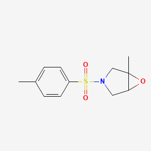 molecular formula C12H15NO3S B12631586 1-Methyl-3-(4-methylbenzene-1-sulfonyl)-6-oxa-3-azabicyclo[3.1.0]hexane CAS No. 918954-51-5