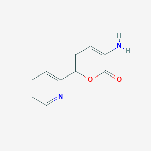 molecular formula C10H8N2O2 B12631716 3-Amino-6-(pyridin-2-yl)-2H-pyran-2-one CAS No. 922167-69-9
