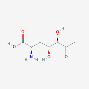 molecular formula C7H13NO5 B1263180 2-amino-2,3,7-trideoxy-D-lyxo-hept-6-ulosonic acid 