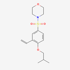 molecular formula C16H23NO4S B12631802 4-[3-Ethenyl-4-(2-methylpropoxy)benzene-1-sulfonyl]morpholine CAS No. 918871-28-0