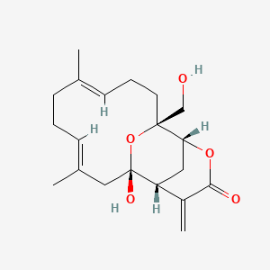 molecular formula C20H28O5 B1263182 Durumhemiketalolide A 