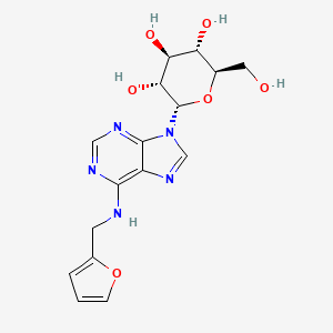molecular formula C16H19N5O6 B1263184 kinetin-9-N-glucoside 