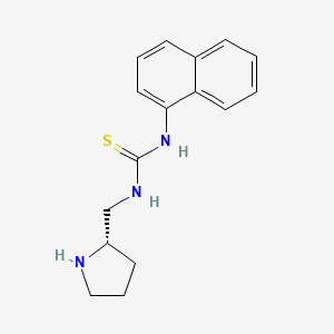 molecular formula C16H19N3S B12631862 N-Naphthalen-1-yl-N'-{[(2S)-pyrrolidin-2-yl]methyl}thiourea CAS No. 921611-95-2