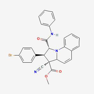 molecular formula C28H22BrN3O3 B12632006 methyl (1R,2R,3S)-2-(4-bromophenyl)-3-cyano-1-(phenylcarbamoyl)-1,2,3,3a-tetrahydropyrrolo[1,2-a]quinoline-3-carboxylate 