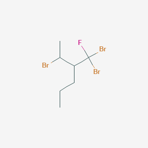 molecular formula C7H12Br3F B12632015 2-Bromo-3-[dibromo(fluoro)methyl]hexane CAS No. 920265-02-7