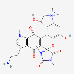 molecular formula C25H26N5O7+ B1263202 Exiguamine B 