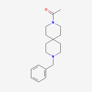 molecular formula C18H26N2O B12632025 Ethanone, 1-[9-(phenylmethyl)-3,9-diazaspiro[5.5]undec-3-yl]- 