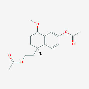 molecular formula C18H24O5 B12632027 1-Naphthaleneethanol, 6-(acetyloxy)-1,2,3,4-tetrahydro-4-methoxy-1-methyl-, 1-acetate, (1R,4R)-rel- 