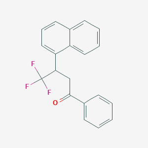 molecular formula C20H15F3O B12632033 4,4,4-Trifluoro-3-(naphthalen-1-yl)-1-phenylbutan-1-one CAS No. 921932-57-2