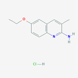 molecular formula C12H15ClN2O B12632042 2-Amino-6-ethoxy-3-methylquinoline hydrochloride CAS No. 1171754-83-8
