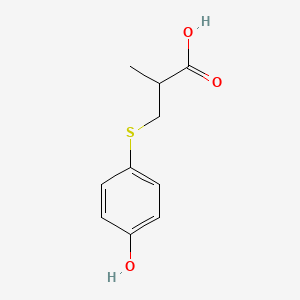 molecular formula C10H12O3S B12632047 3-[(4-Hydroxyphenyl)sulfanyl]-2-methylpropanoic acid CAS No. 918828-25-8